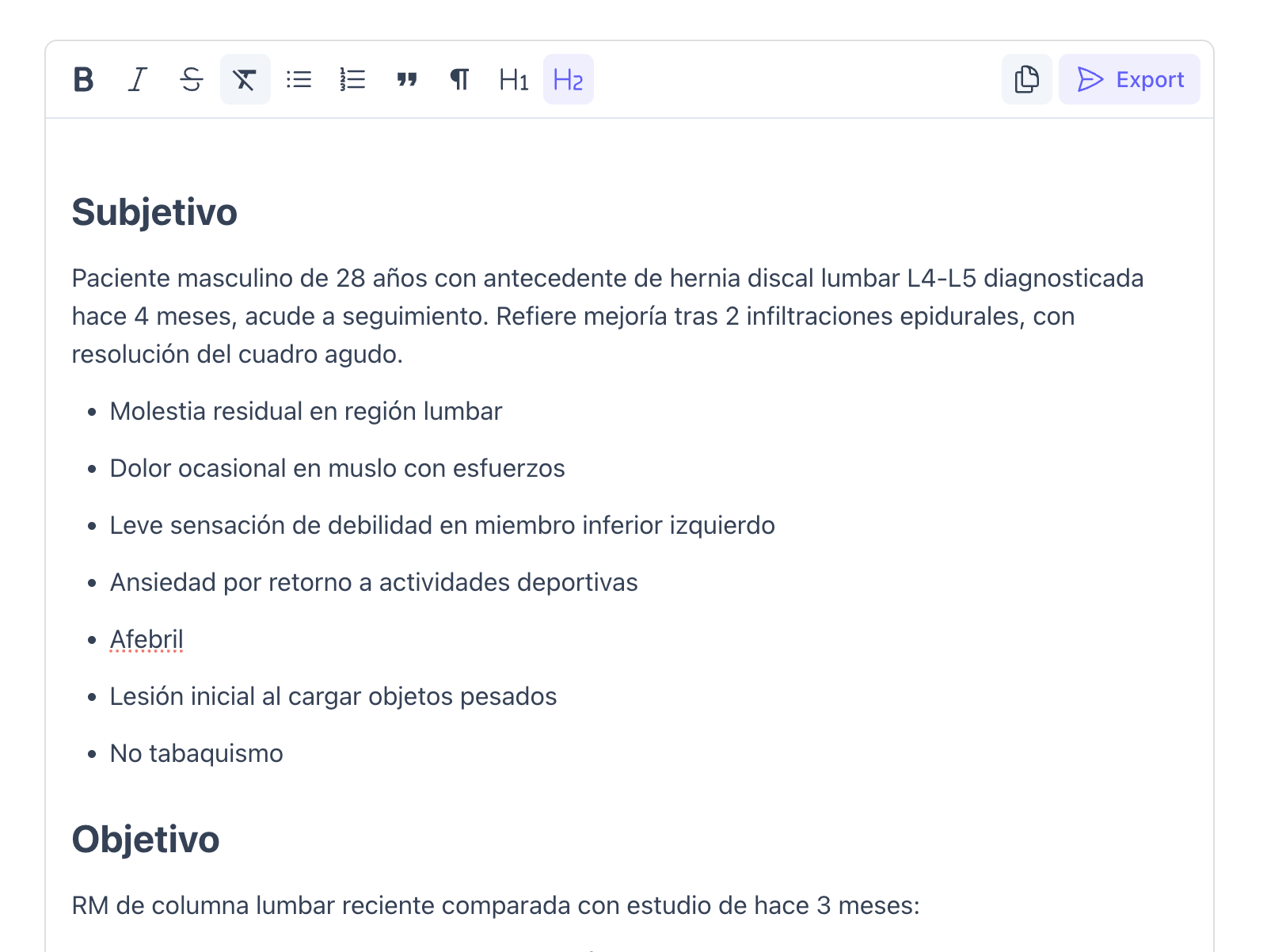 Completed Note Preview